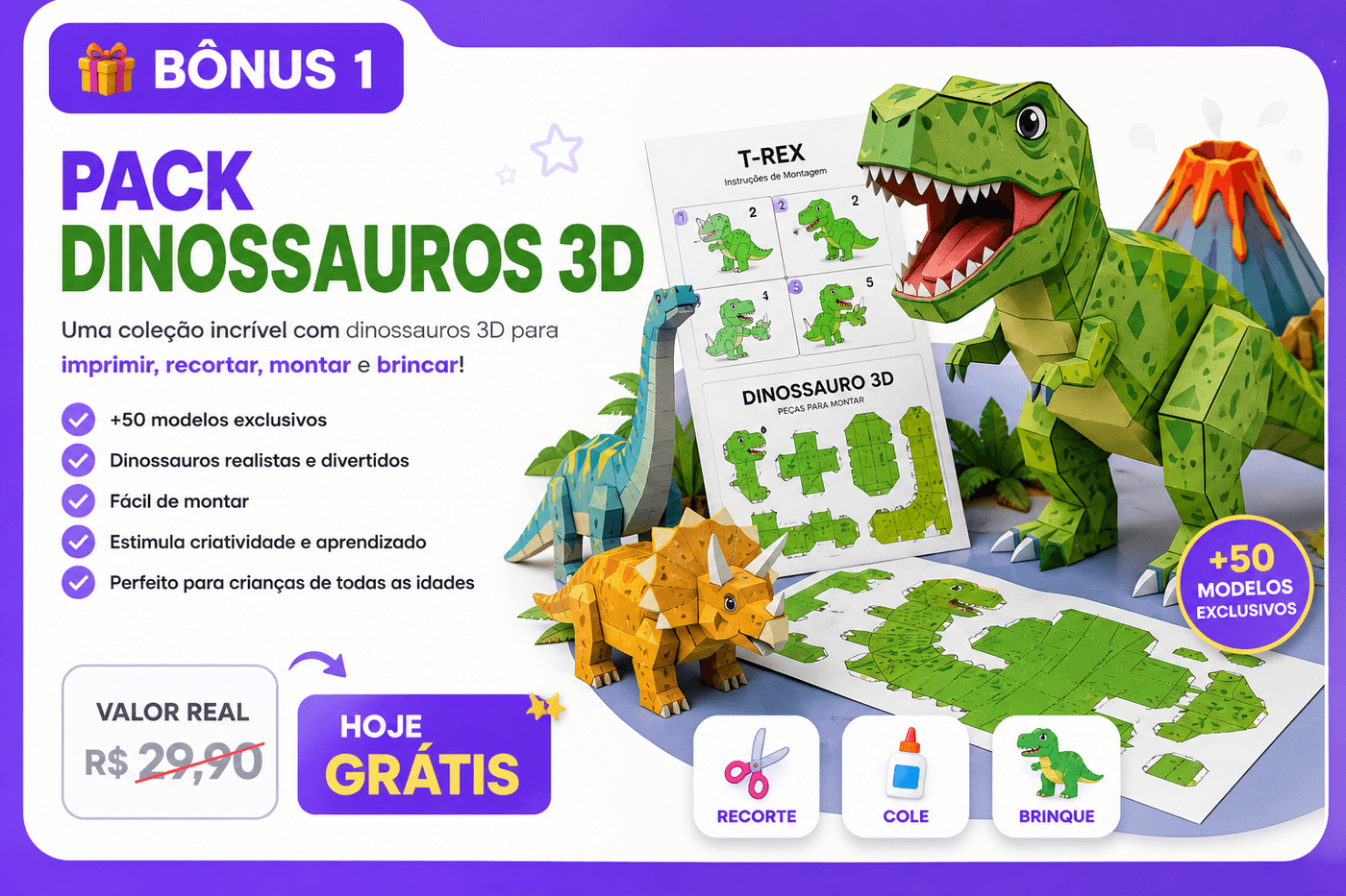 Bônus Dinossauros 3D